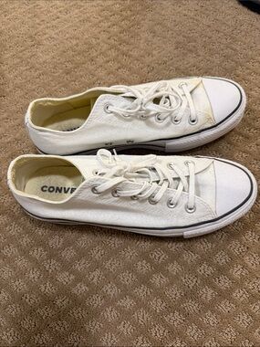Converse White Low Top Womens Canvas Sneakers